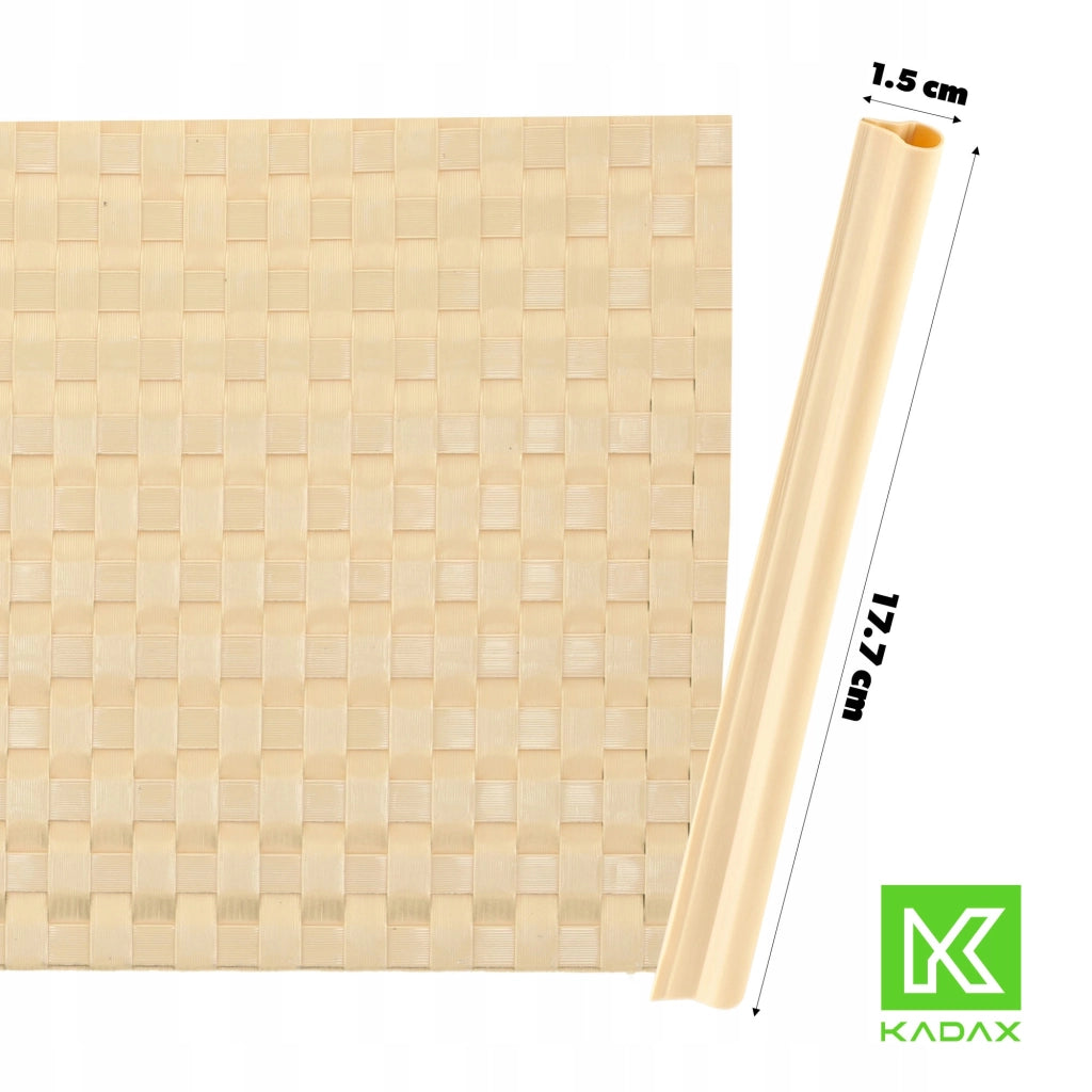Clip KADAX da 19 cm per nastro per recinzione, ganci per nastro per recinzione, colore crema, 2 pezzi