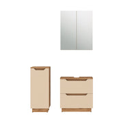 Vicco Set di mobili da bagno Rovere/cashmere a righe 3 parti