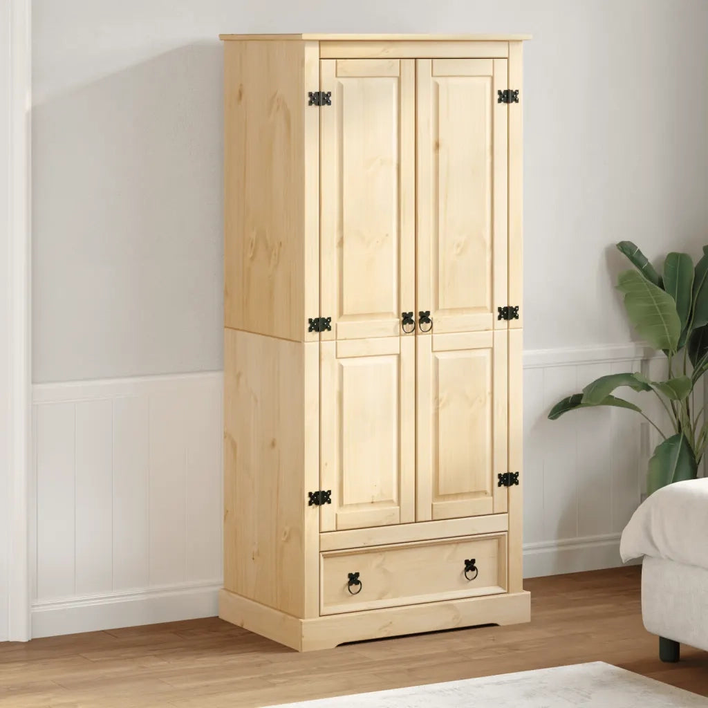 Armadio Corona 76x50x170 cm in Legno Massello di Pino CFW1890558