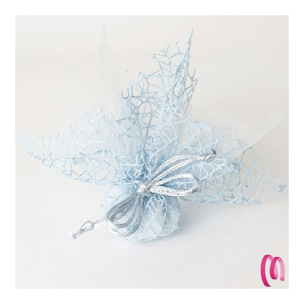 Trade Shop - 20 Sacchetti Velo Veletti Organza Rete Tulle Per Confetti Matrimonio Bomboniere -