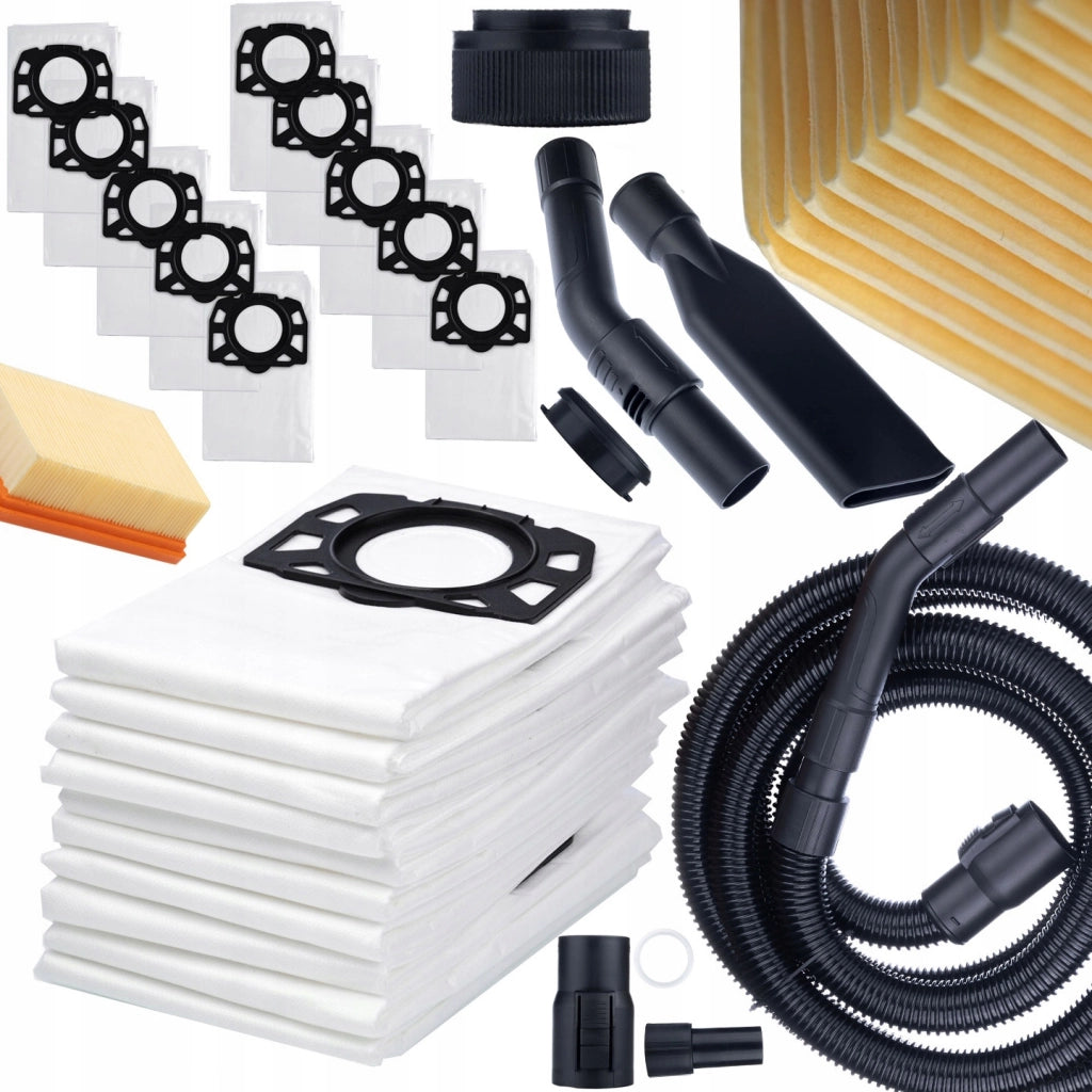 Set di Sacchetti e Filtro per Aspirapolvere compatibile con Kärcher WD4 WD5 WD6 – Microfibra di Alta Qualità, 5 Strati
