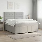 Letto box spring con materasso Grigio Chiaro 180 x 200 cm 3454197