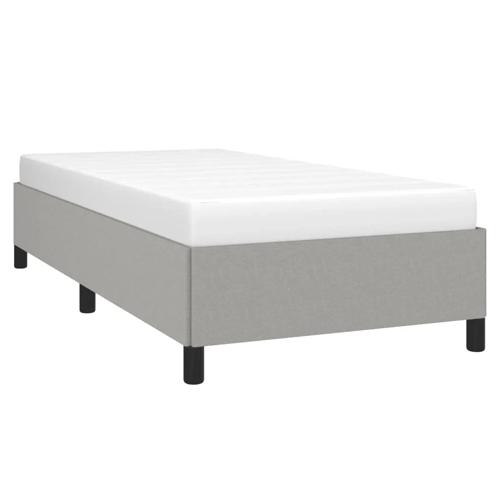 Giroletto senza Materasso Grigio Chiaro 90x190 cm Tessuto 347026