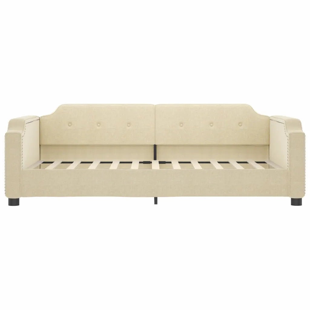Divano Letto con Letto Estraibile-Sofa Letto-Daybed Crema 90x200 cm in Tessuto 449877