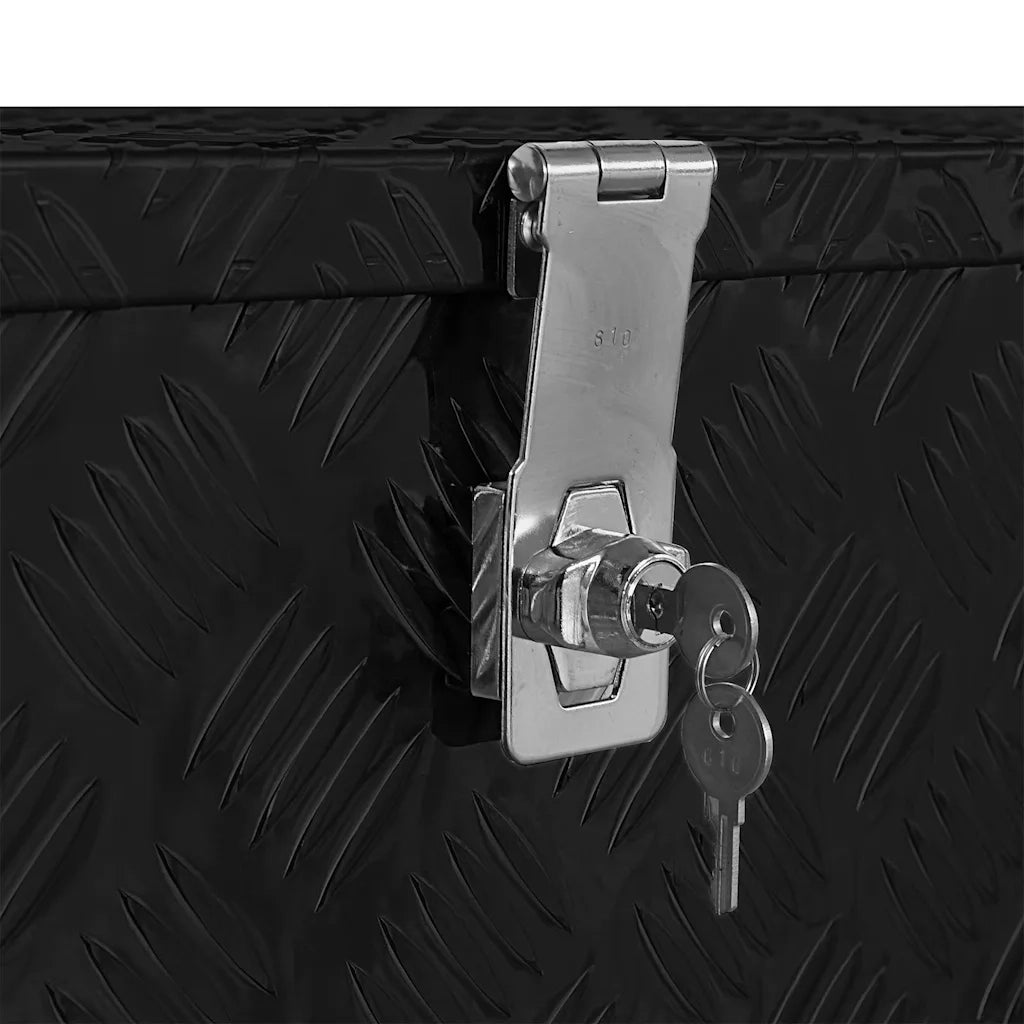 Cassetta in Alluminio 80x30x35 cm Nera 146442