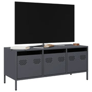 Mobile TV Antracite 101,5x39x43,5 cm Acciaio Laminato a Freddo