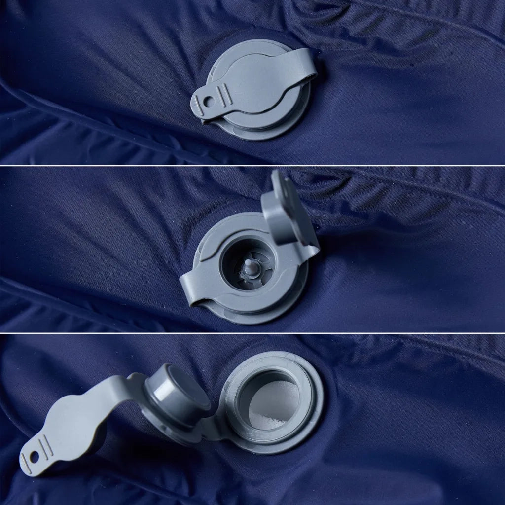 Materasso Campeggio Autogonfiabile Cuscini 1 Persona Blu Marino