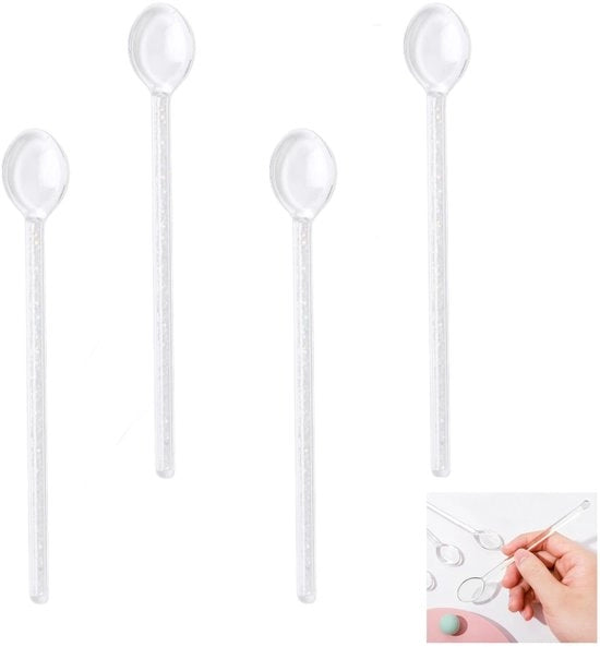 6 pezzi - Spuntino - Cucchiaio trasparente in vetro - Cucchiaio divertente con lunga maniglia - Manico in vetro - Manico - 16 cm - per gelato, dessert, succo e caffè - Adatto per riunioni familiari, bar e feste (Trasparente)