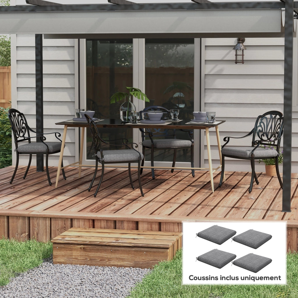 Set di 4 cuscini per sedie ¨C zephmum ¨C grigio 47x47 cm