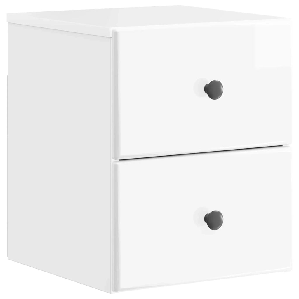Mobiletto da notte a muro 2 pcs Bianco Lucido 34,5 x 33 x 40 cm 899154