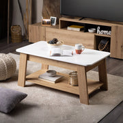 Casaglia, Tavolino da Salotto un Vano, 101x54.5x46.5h cm Bianco Lucido