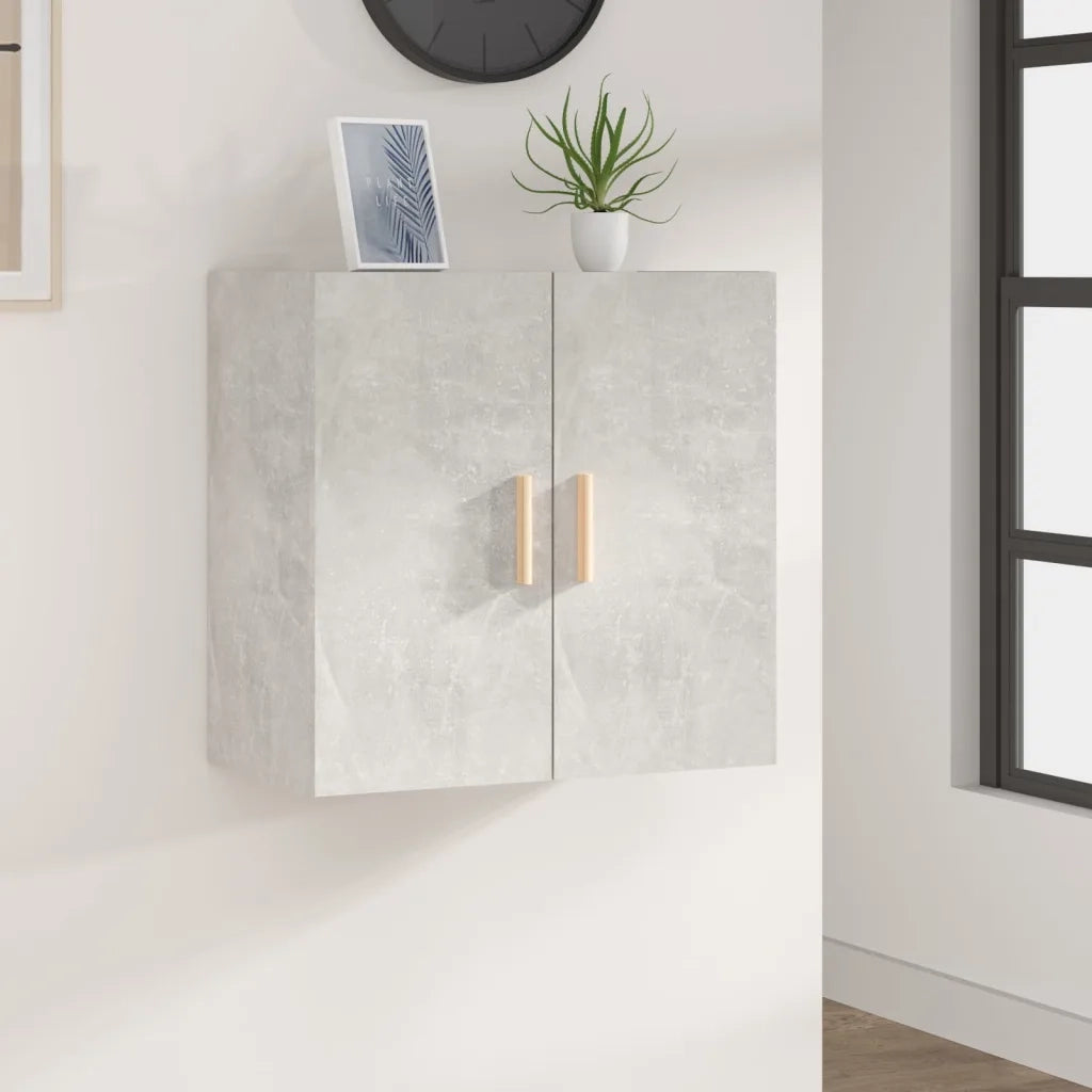 Armadietto a Muro | Mobile a Parete Grigio Cemento 60x30x60 cm Legno Multistrato