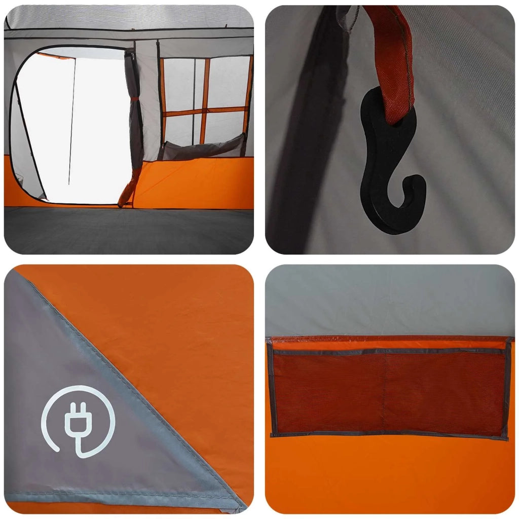 Tenda a tunnel Grigio e arancione 275 x 240 x 200 cm 42017432