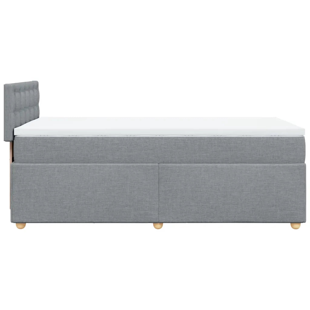 Giroletto a Molle con Materasso Grigio Chiaro 90x190 cm Tessuto 3286549