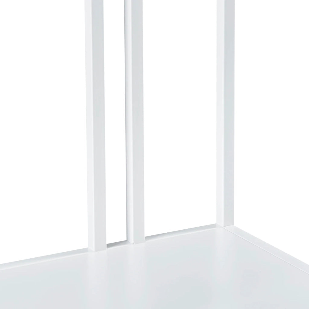 Tavolo consolle in metallo 85 x 55 x 30 cm bianco 03_0008583