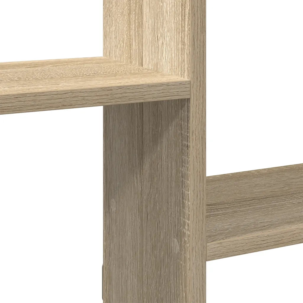 Mensola a Cubo da Parete 5 Scomparti Truciolato Rovere Sonoma 859997