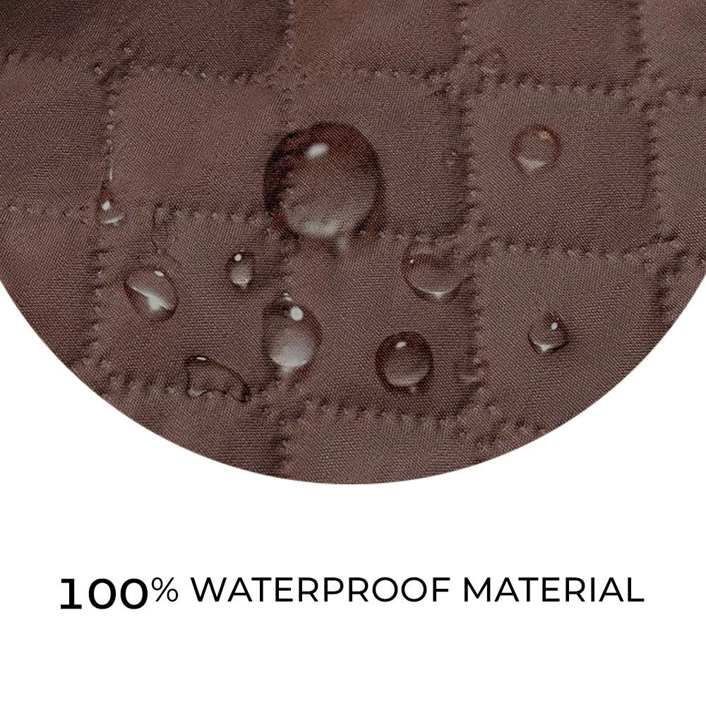 Copri Poltrona Impermeabile Tasche Laterali Proteggi Poltrona Antimacchia Antiscivolo 1 Posto Marrone