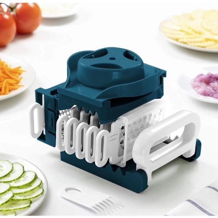 Mandolina pieghevole - ARTHUR MARTIN - AMM530 - 6 in 1 - 3 lame per grattugia e 3 lame per tagliare verdure - Acciaio inossidabile