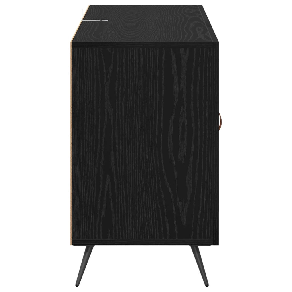 Credenza | Madia | Buffet da pranzo | Armadio da pranzo Rovere Nero 100 x 36 x 60 cm Legno multistrato