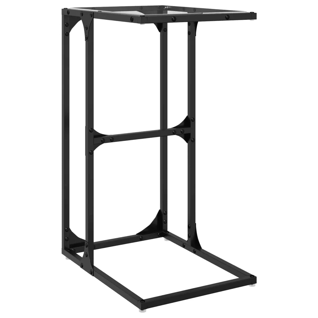 vidaXL Tavolino con Vetro Trasparente 40x30x61,5cm in Acciaio
