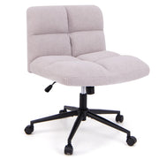 Sedia da ufficio con rotelle altezza regolabile 73 x 69 x 79-87 cm comfort ottimale design moderno in metallo grigio 20_0011124