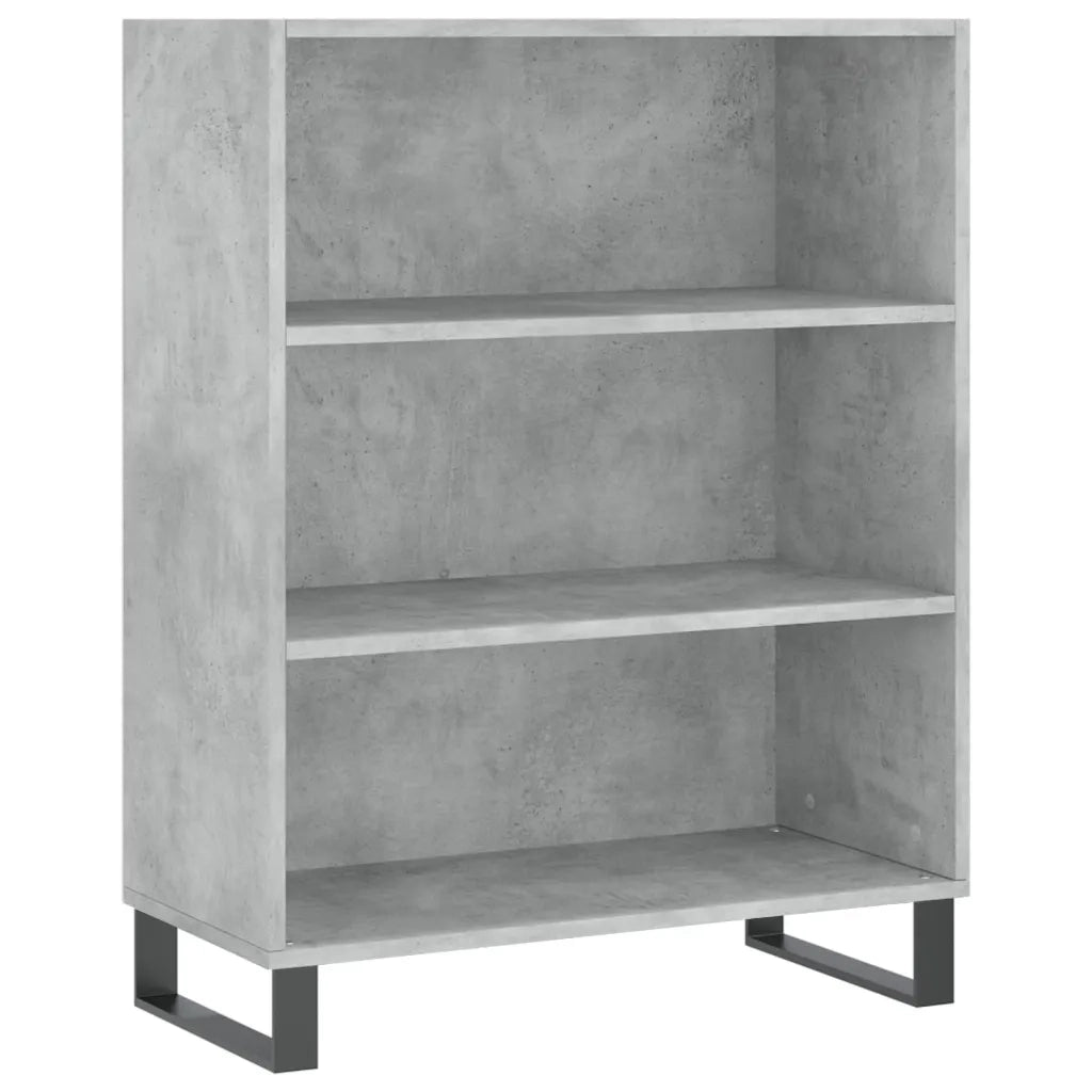 Scaffale Grigio Cemento 69,5x32,5x90 cm in Legno Multistrato 828392