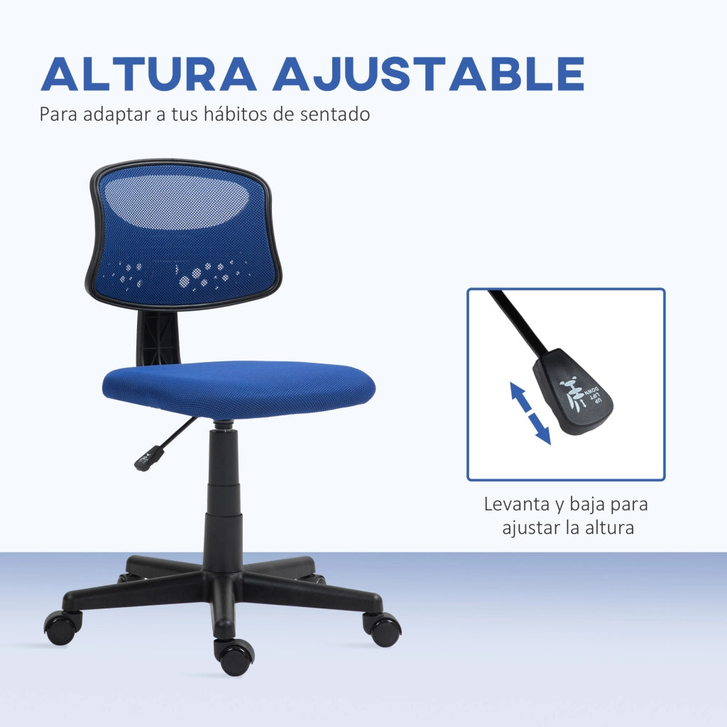 Sedia da Ufficio Girevole ¨C Xylo ¨C Schienale a Rete Traspirante, Blu, Altezza Regolabile