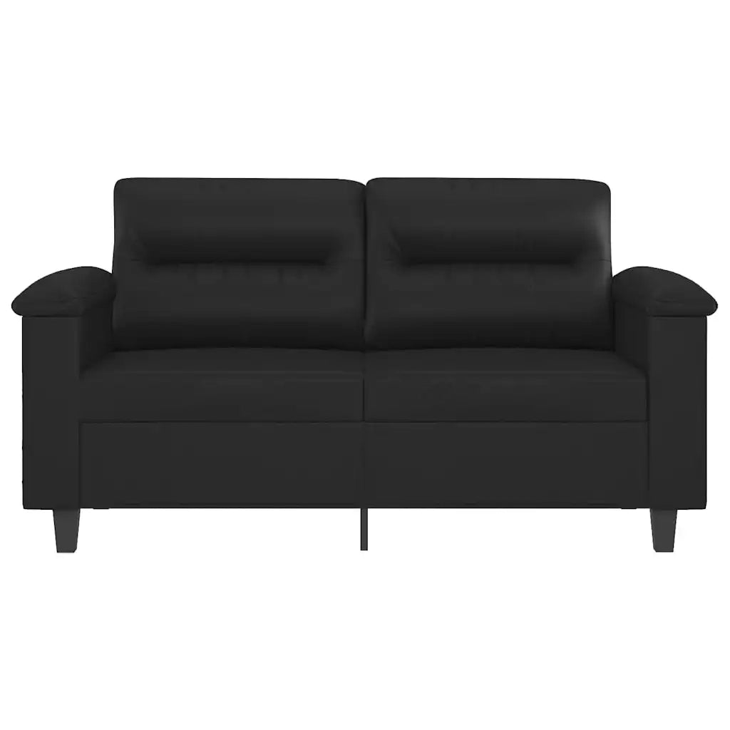 Divano a 2 Posti-Sofa 2 Posti Nero 120 cm in Similpelle 551066