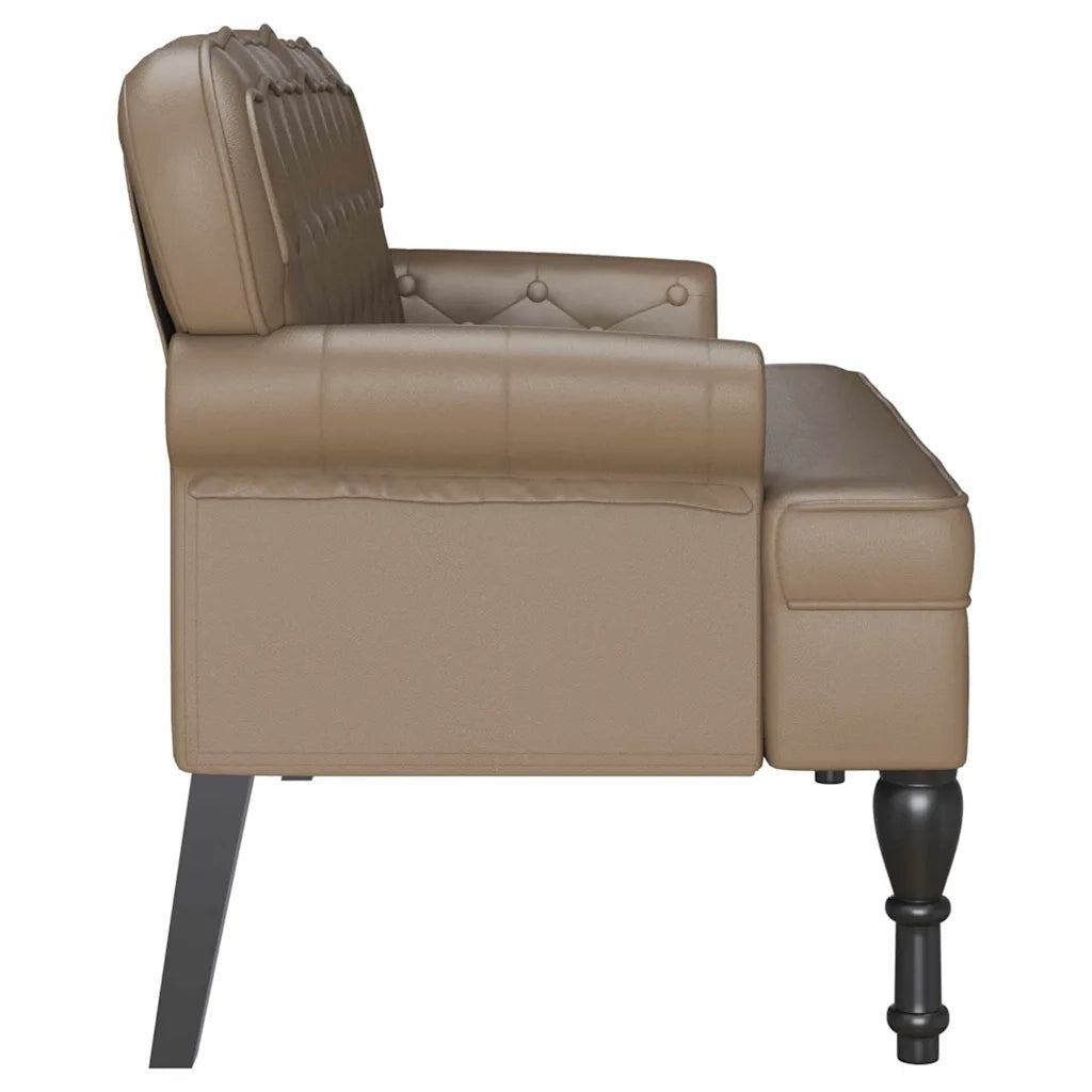 Panca Chesterfield Cappuccino 119,5 x 64,5 x 75 cm 42019298