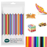 Filamento 3D in PCL - 110 pezzi - 22 colori - 2,5 mm - 15 cm lungo - Materiale sicuro e inodore - Filamento 3D