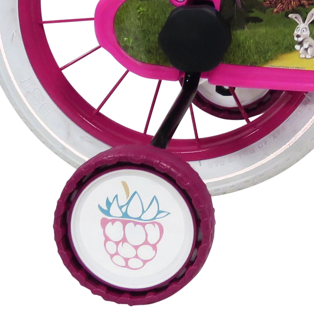 Bicicletta per Bambine 16" Masha e Orso Freni Caliper e Stabilizzatori in Acciaio Hi-Ten Bianco