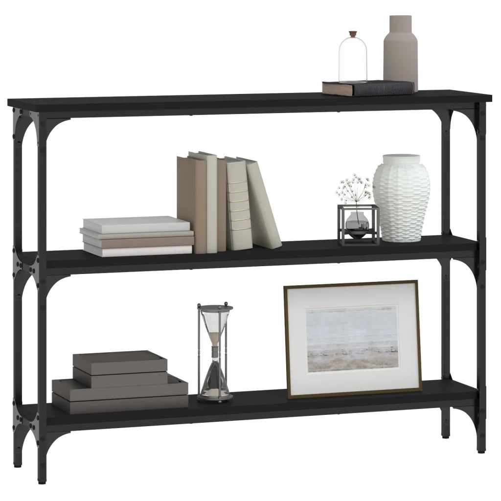 Tavolino Consolle | Tavolo d'Ingresso Nero 100x22,5x75 cm in Legno Multistrato