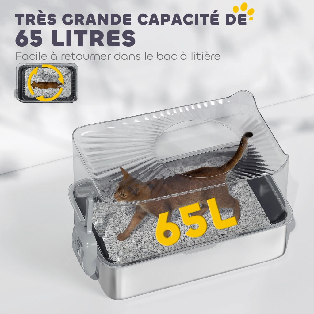 Lettera per Gatti ¨C zephmum ¨C Nero Acciaio Inox 60x40x38 cm