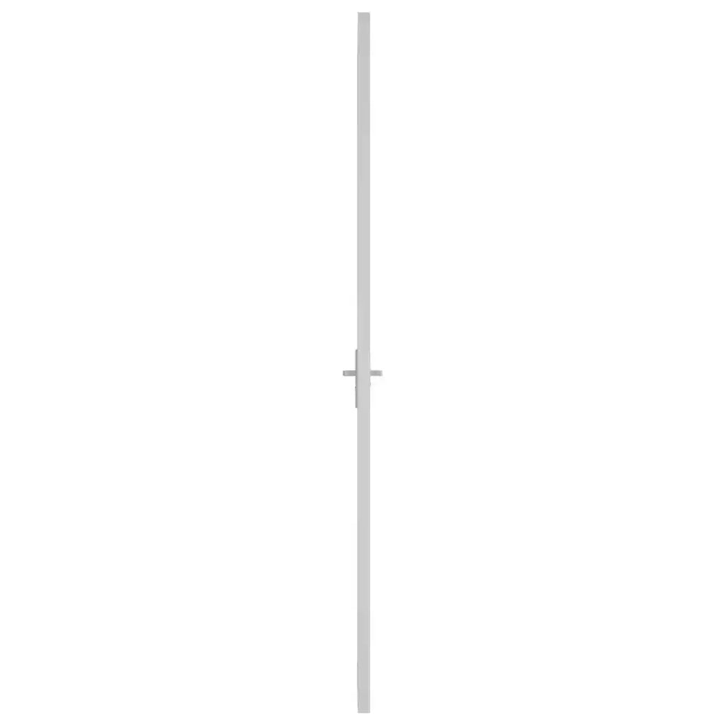 Porta Interna 102,5x201,5 cm Bianca in Vetro ESG e Alluminio cod mxl 66579