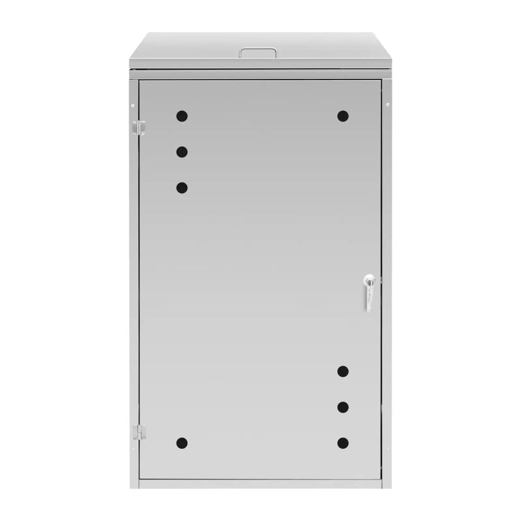 Contenitore/ripostiglio per rifiuti 240 litri fori di ventilazione acciaio inox 201 argento metallizzato 14_0008482