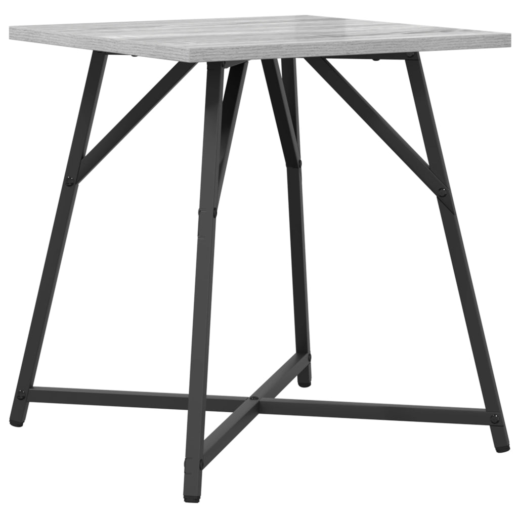 Tavolino 2 pz Grigio Sonoma in Legno Ingegnerizzato e Metallo