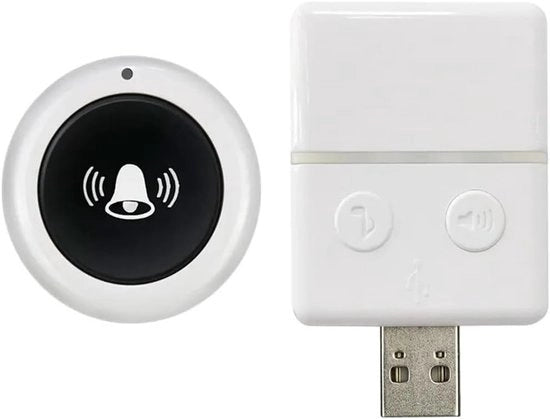 Deurbel wireless con regolazione della potenza sonora e telecomando - set per porta e porta di casa