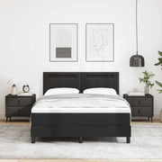 Letto a molle con materasso Nero 160 x 200 cm Pelle sintetica 3339056