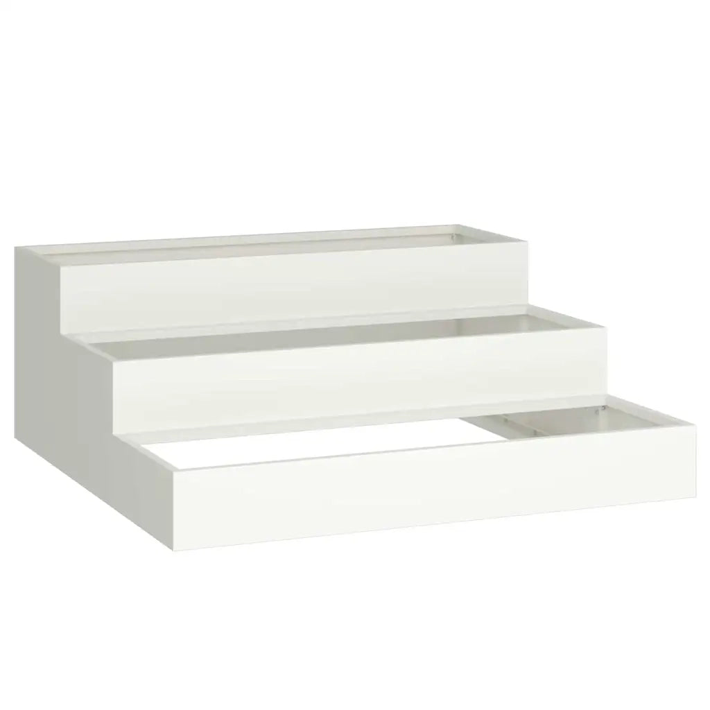 Vaso da giardino-Fioriera da Esterno-Contenitore per Piante Bianco 90 x 90 x 35 cm