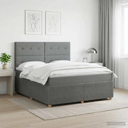 Letto box spring con materasso Grigio Scuro 180 x 200 cm 3454453