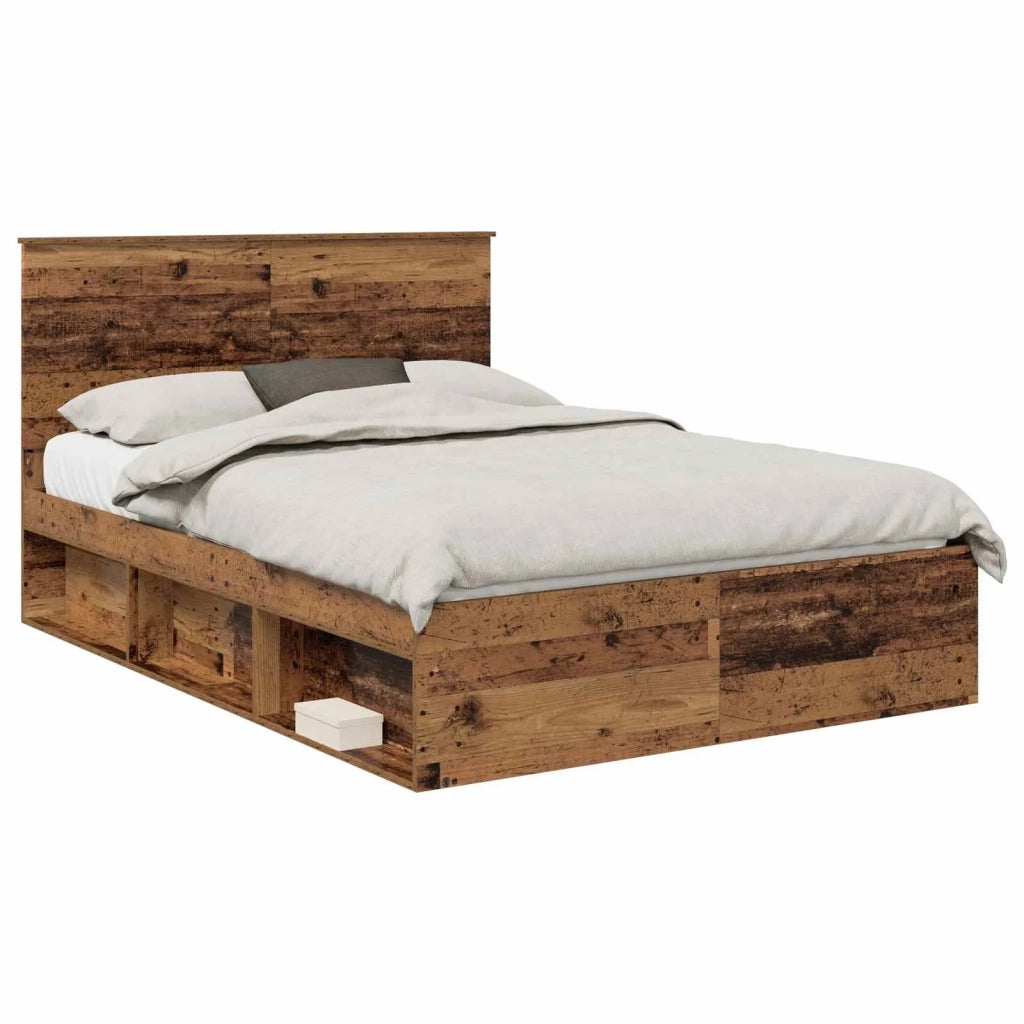 Struttura del letto Legno vecchio 135 x 190 cm Pino massello 3411026