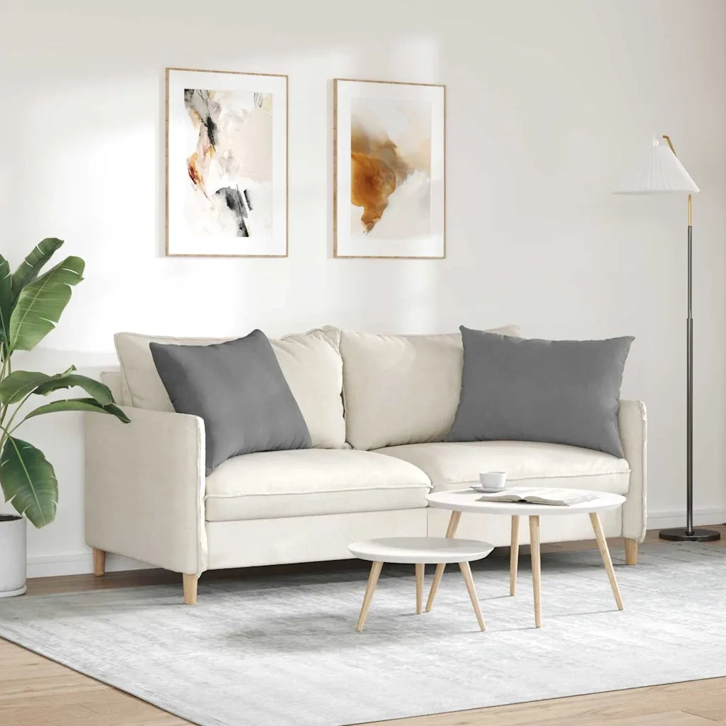 Cuscini da Divano 2 pz | Cuscini per sedie Grigio scuro 70 x 50 cm Tessuto