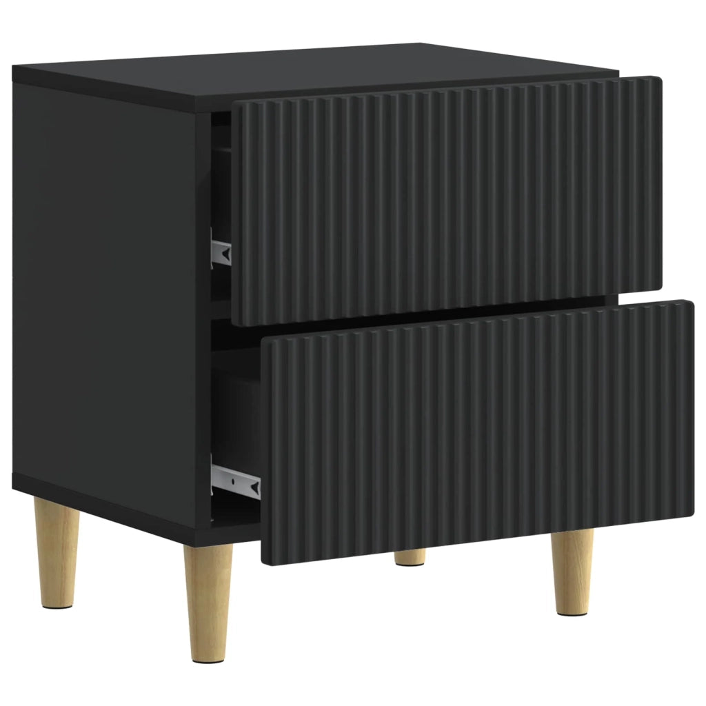 Armadio da Notte con cassetto 2 pcs Nero 43 x 34,5 x 48 cm 894528