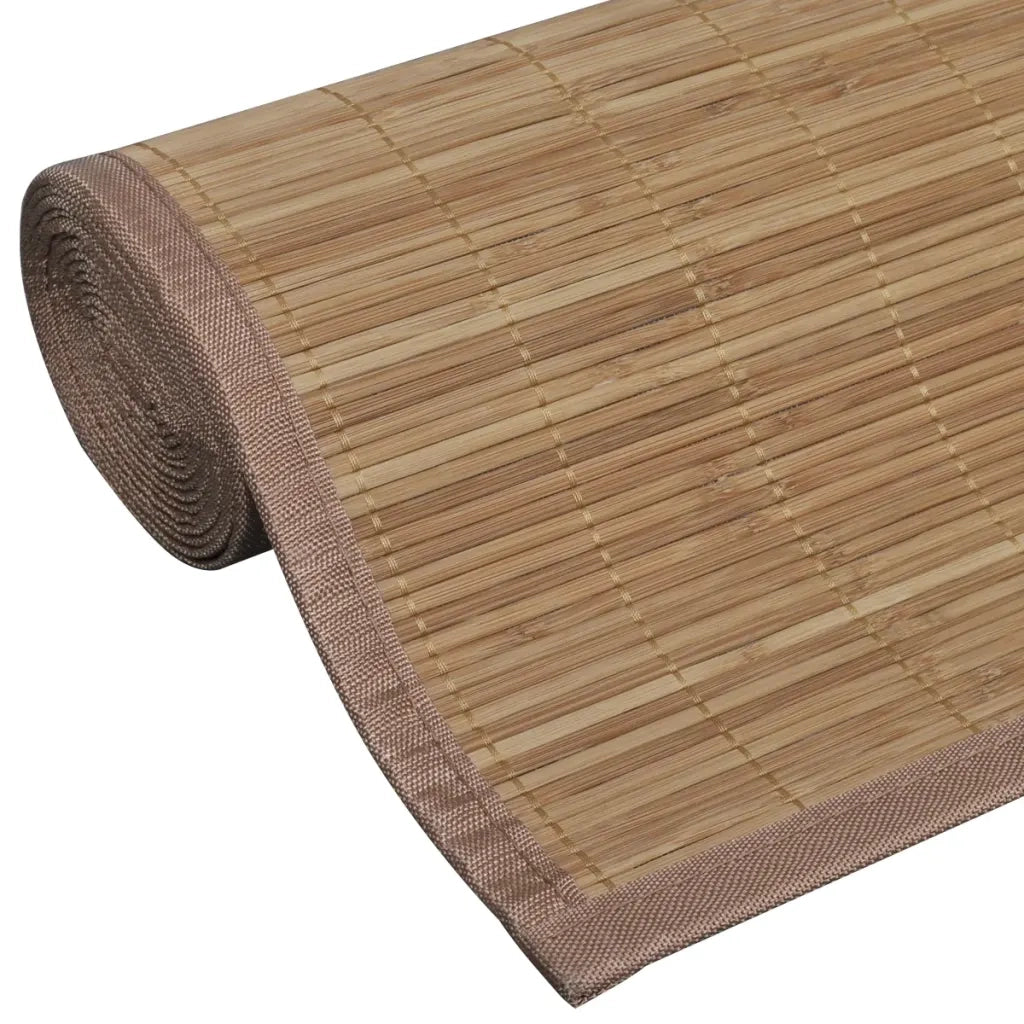 Tappeto Rettangolare in Bambù Marrone 150 x 200 cm 241340