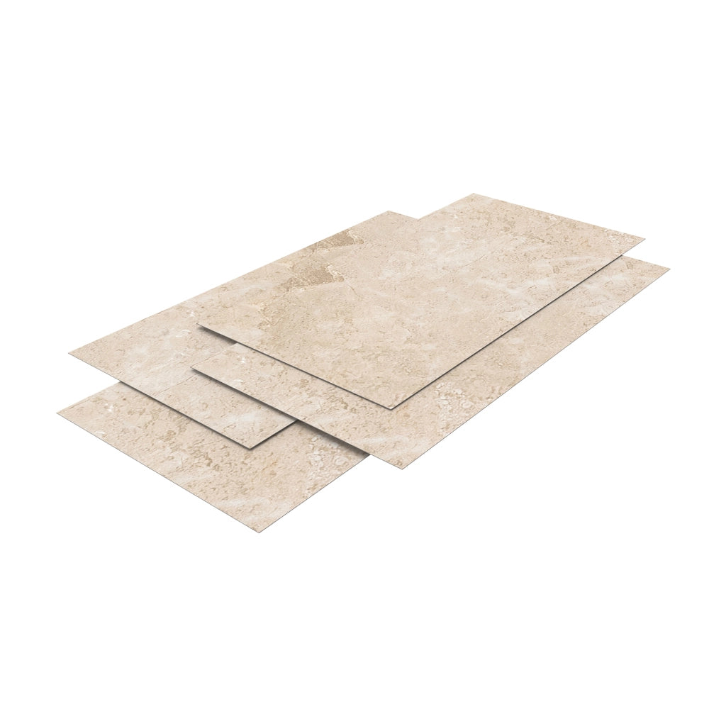 Set Bladel di 4 Pannelli Decorativi in PVC per Parete - Effetto Pietra Beige Stone [neu.haus]