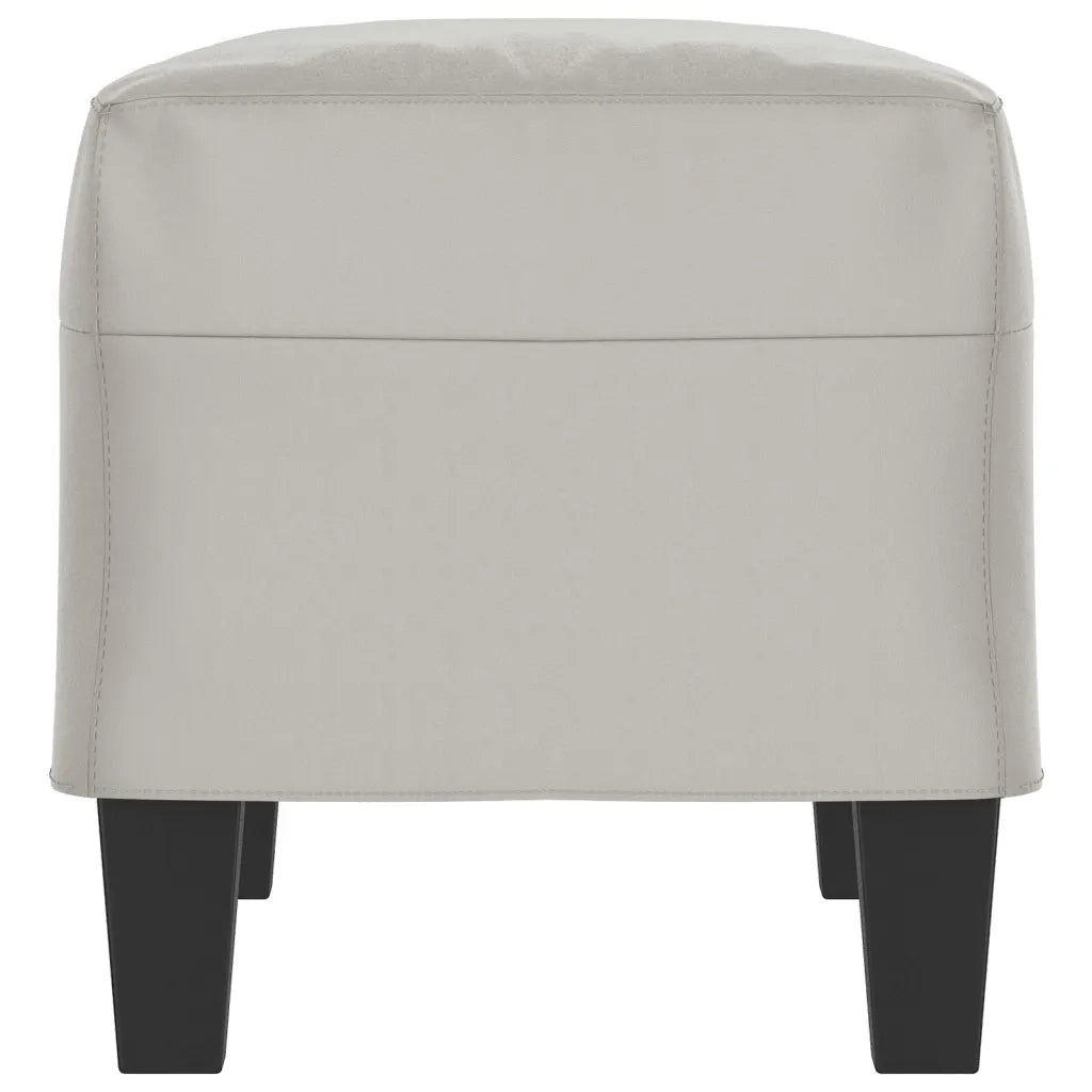 Panca Grigio Chiaro 70x35x41 cm in Microfibra cod mxl 60614