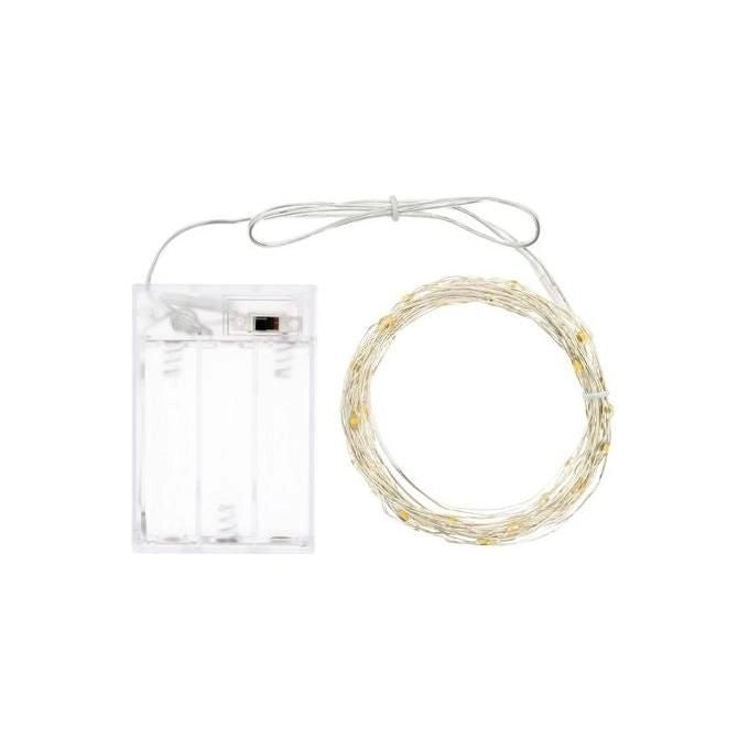 Lotti Catena Luminosa Microled 40 LED 4 m Luce Fissa Uso Interno Alimentazione a Batteria colore Multicolore