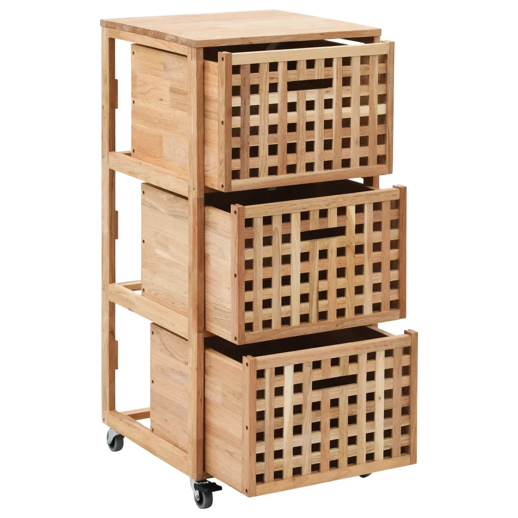 Mobiletto da Bagno | Armadio da bagno 41x41x91 cm in Legno Massello di Noce