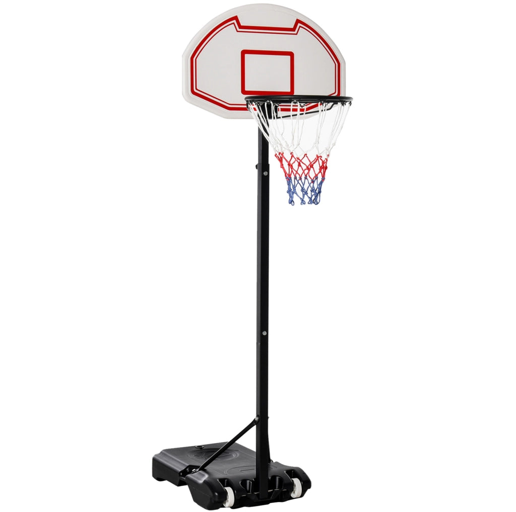 Canestro da basket regolabile con ruote e base zavorrabile