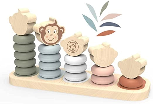 Gioco Impilabile Legno Giocattoli di Ordinamento e Impilamento in Legno Giocattoli da Puzzle in Legno Classificazione de